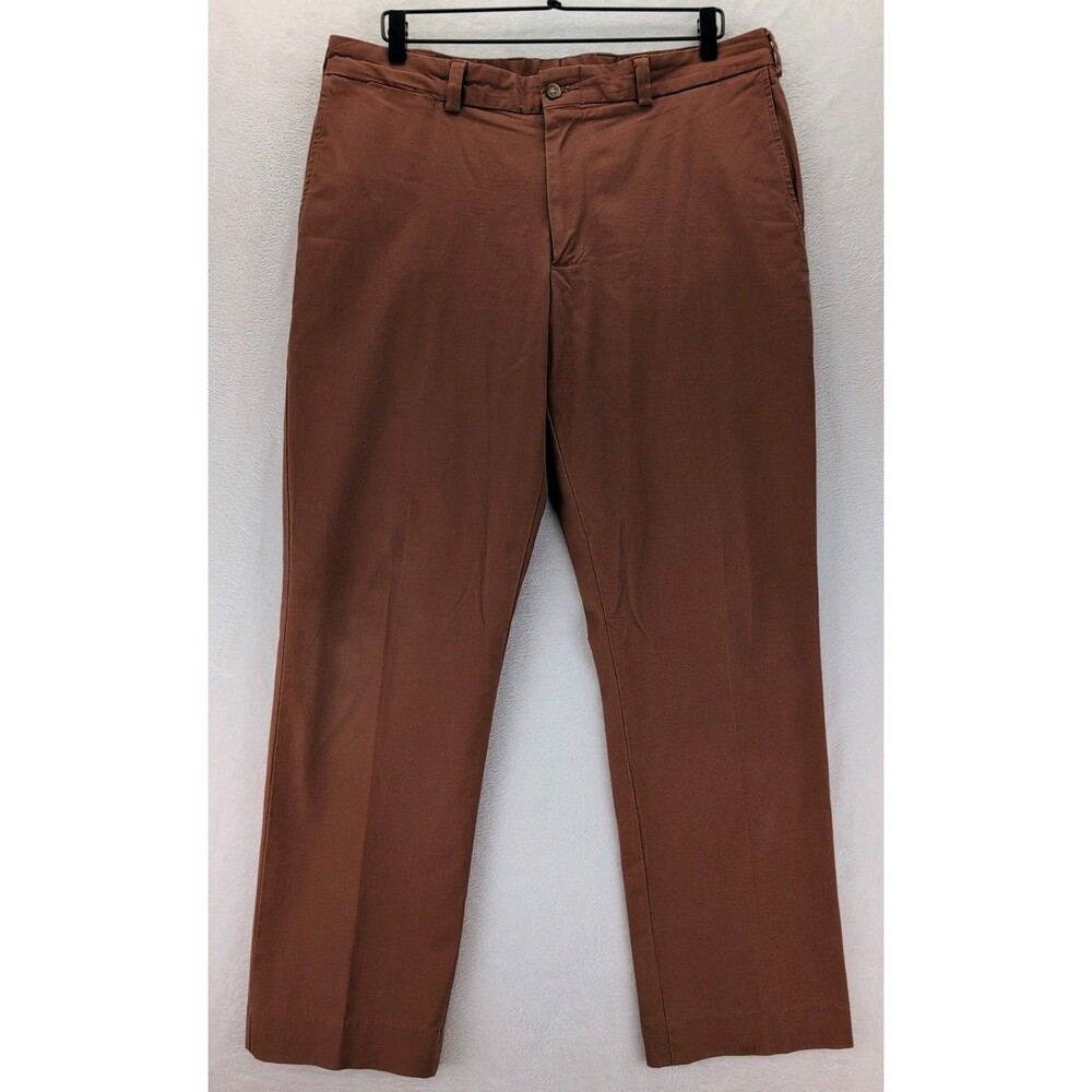 Bills Khakis Flat Front Straight Leg Chino Pants Men's Sz 37 Made In USA